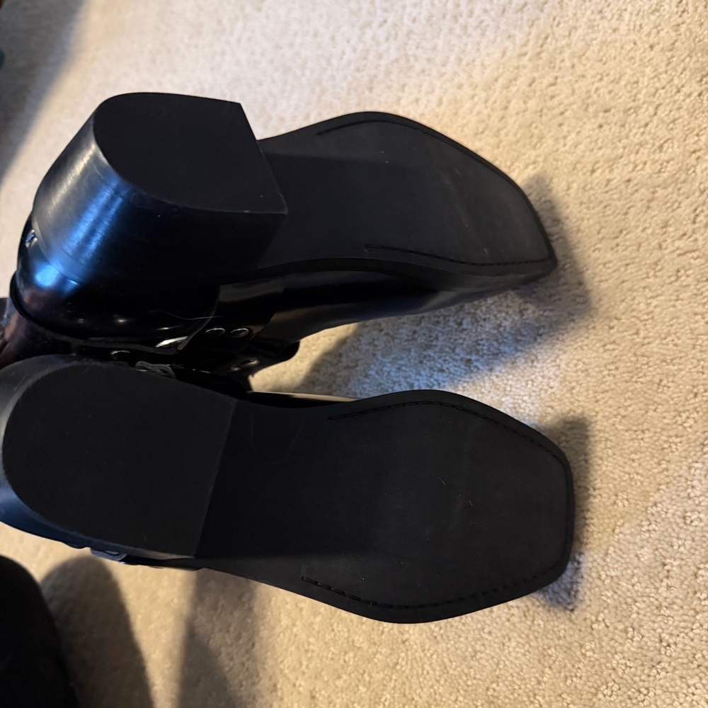 Steve Madden Black Leather Rhoda Boots size 7 - Picture 8 of 8